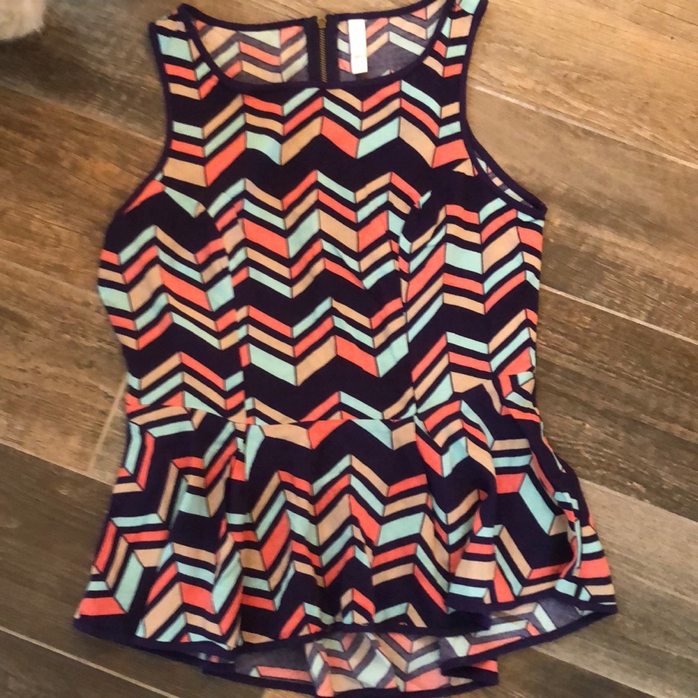 NWT colorful peplum top